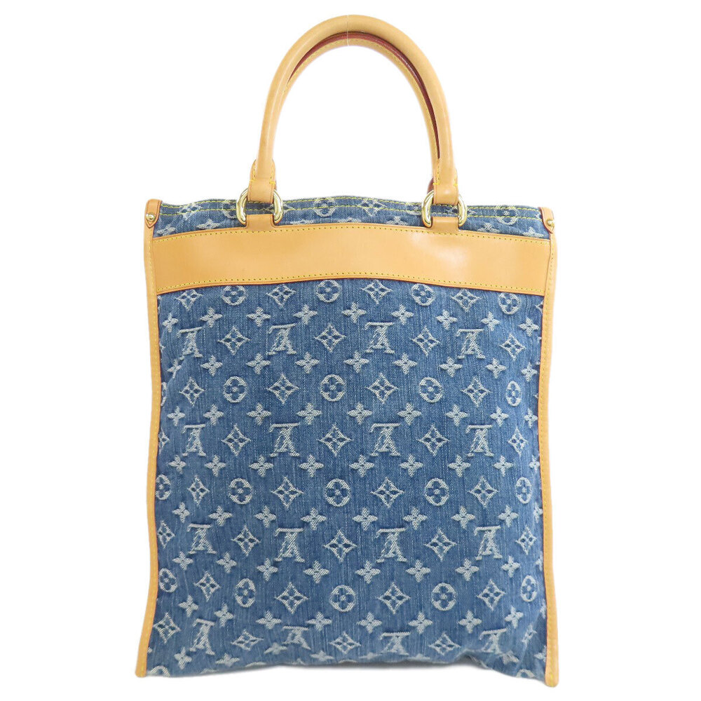 Louis Vuitton Denim Bag Tote Shopper Flat Monogram